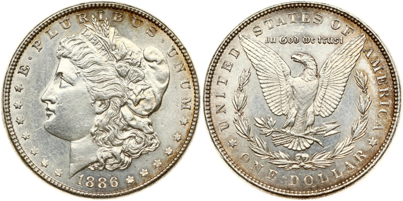 USA. Morgan Dollar 1886, Philadelphia. Silver 26.66 g. KM 110