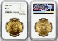 USA 20 Dollars 1904 Philadelphia NGC MS 63