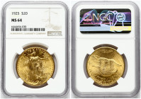 USA 20 Dollars 1925 Philadelphia NGC MS 64