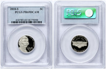 USA 5 Cents 2010 S 'Jefferson Nickel' PCGS PR 69 DCAM