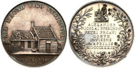 Silver Medal 1839 Visit of Grand Duke and later Alexander II to the house of Tsar Peter I in Saardam (R2)