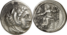 Imperio Macedonio. Alejandro III, Magno (336-323 a.C.). Anfípolis. Tetradracma. (S. 6713 var) (MJP. 93bº). 17,06 g. EBC-.