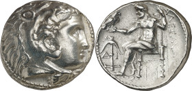 Imperio Macedonio. Alejandro III, Magno (336-323 a.C.). Marathos. Tetradracma. (S. 6722 var) (MJP. 3449). Limpiada. 17,01 g. MBC+.