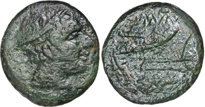 (217-215 a.C.). Anónima. Semuncia. (Spink 62o) (Craw. 38/7). 5,69 g. BC.