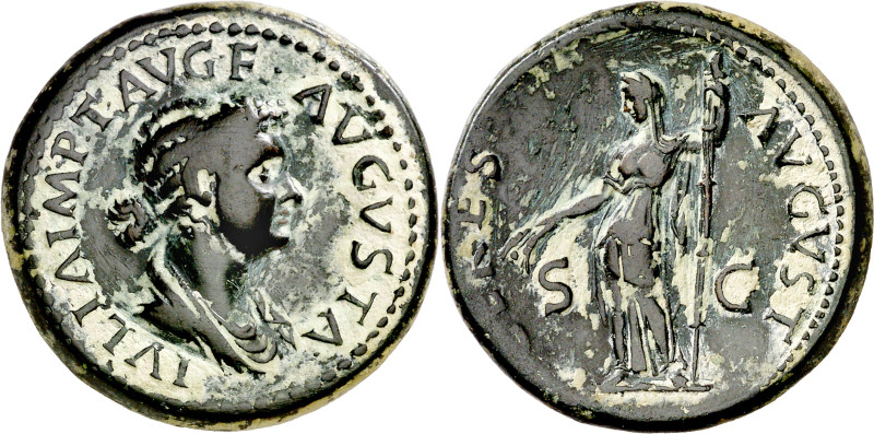 (80-81 d.C.). Julia Titi. Dupondio. (Spink 2615) (Co. 2) (RIC. 391, de Tito). Ra...