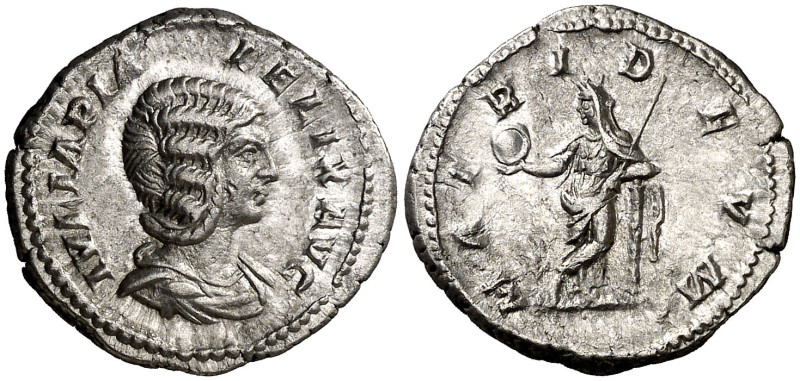 (212 d.C.). Julia Domna. Denario. (Spink 7104) (S. 137) (RIC. 382, de Caracalla)...