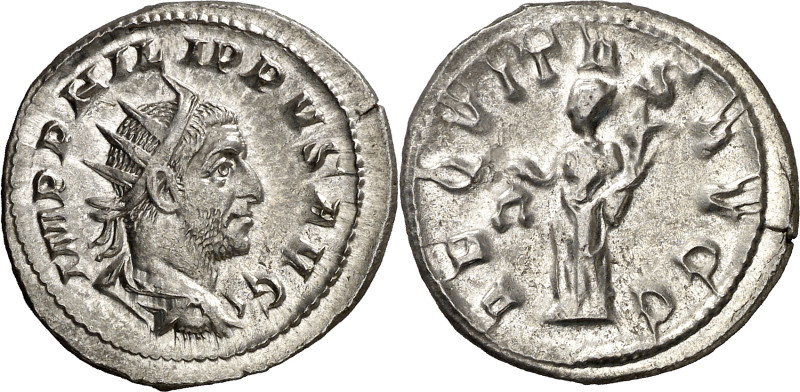 (247 d.C.). Filipo I. Antoniniano. (Spink 8919) (S. 12) (RIC. 57). 4,36 g. EBC-/...