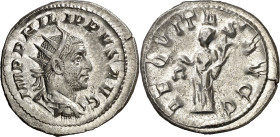 (247 d.C.). Filipo I. Antoniniano. (Spink 8919) (S. 12) (RIC. 57). 4,36 g. EBC-/MBC+.