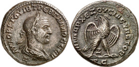 (251-253 d.C.). Treboniano Galo. Siria. Antioquía ad Orontem. Tetradracma. (S.GIC. 4349 var) (RPC. IX 1838). 15,08 g. MBC+.