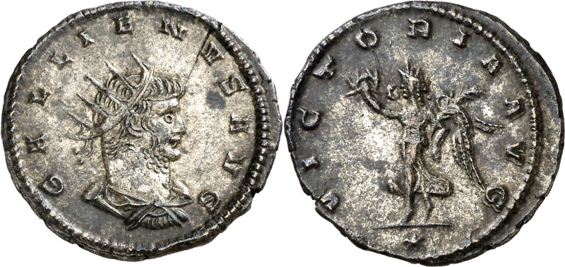 (264 d.C.). Galieno. Antoniniano. (Spink 10384) (S. 1094b) (RIC. 663). Leve grie...