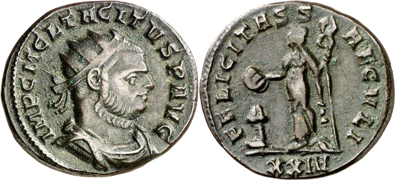 (275-276 d.C.). Tacito. Antoniniano. (Spink 11778 var) (Co. falta) (RIC. 184 var...