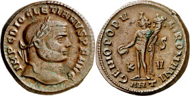 (300-301 d.C.). Diocleciano. Antioquía. Follis. (Spink 12797) (Co. 101) (RIC. 54a). 10,70 g. MBC+.