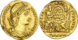 (348-353 d.C.). Constancio II. Antioquía. Sólido. (Spink 17740) (Co. 108) (RIC. 81). 4,33 g. MBC+.