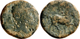 Cese (Tarragona). Semis. (FAB. 2317) (ACIP. 1195). Contramarca SC punteadas en anverso. 6,30 g. BC-/BC+.