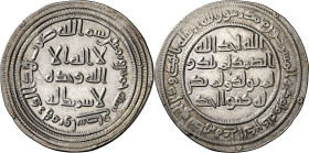 Califato Omeya de Damasco. AH 85. Abd al-Malik. Wasit. Dirhem. (S.Album 126) (Lavoix 211). 2,75 g. EBC.