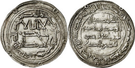 Emirato Independiente. AH 165. Abderrahman I. Al Andalus. Dirhem. (V. 63) (Fro. 8). 2,74 g. MBC+.