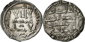 Emirato Independiente. AH 219. Abderrahman II. Al Andalus. Dirhem. (V. 154) (Fro. 3). 2,16 g. MBC.