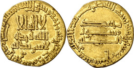 Califato Abasida de Bagdad. AH 157. Abd-Allah al Mansur. Dinar. (S.Album 212) (Lavoix 603). 4,02 g. EBC.