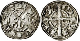 Alfons I (1162-1196). Barcelona. Diner. (Cru.V.S. 296) (Cru.C.G. 2100). 0,87 g. MBC+.