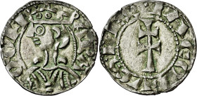 Jaume I (1213-1276). Zaragoza. Dinero jaqués. (Cru.V.S. 318) (Cru.C.G. 2134). 0,95 g. MBC+.