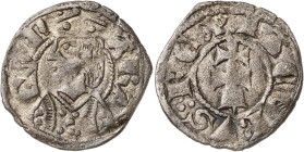 Jaume II (1291-1327). Zaragoza. Dinero jaqués. (Cru.V.S. 364) (Cru.C.G. 2182). 1,18 g. MBC.