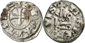Gran Companyia Catalana (1311-1390). Ducats d'Atenes i Neopatria. Diner tornès. (Cru.V.S. 745) (Cru.C.G. 2681a). 0,75 g. MBC+.