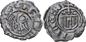 Joan II (1458-1479). Sicília. Diner. (Cru.V.S. 985) (Cru.C.G. 3024) (MIR. 233/4). 0,57 g. MBC-.