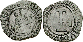 Ferran I de Nàpols (1458-1494). Nàpols. Grano. (Cru.V.S. 1061) (Cru.C.G. 3496) (MIR. 80). Escasa. 0,72 g. MBC.
