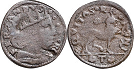 Ferran I de Nàpols (1458-1494). Nàpols. Cavall. (Cru.V.S. 1077) (Cru.C.G. 3486) (MIR. 85/10). 1,87 g. MBC-.
