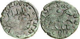 Ferran I de Nàpols (1458-1494). Àquila. Cavall. (Cru.V.S. 1080) (Cru.C.G. 3489) (MIR. 93). La S del nombre del rey tumbada. Escasa. 1,86 g. MBC+.