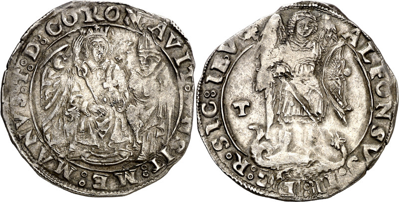Alfons II de Nàpols (1494-1495). Nàpols. Coronat. (Cru.V.S. 1091) (Cru.C.G. 3506...