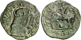 Frederic III de Nàpols (1496-1501). Nàpols. Cavall. (Cru.V.S. 1116) (Cru.C.G. 3537) (MIR. 110/10). Ligera doble acuñación en reverso. Rara. 1,26 g. MB...