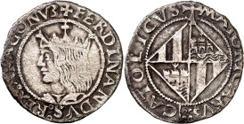 Ferran II (1479-1516). Mallorca. Ral. (Cru.V.S. 1182 var) (Cru.C.G. 3096 var). Rayitas. 2,26 g. MBC.