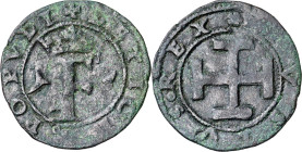 Ferran II (1479-1516). Nàpols. Sestí. (Cru.V.S. 1294) (Cru.C.G. 3194) (MIR. 120). Escasa. 2,15 g. MBC-.