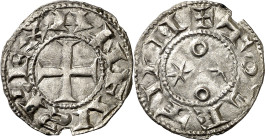 Alfonso VI (1073-1109). Toledo. Dinero. (AC. 8). Leve defecto de cospel. Bella. Vellón rico. 0,99 g. EBC.