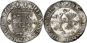 Reyes Católicos. Sevilla. I. 4 reales. (AC. 559). Golpe en canto. Muy atractiva. Rara y más así. 13,69 g. EBC-.