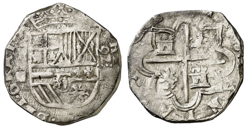 1592. Felipe II. Segovia. (I). 4 reales. (AC. 543). Ex Aureo 26/01/2005, nº 448....