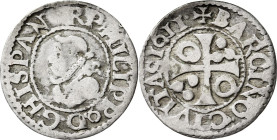 1611. Felipe III. Barcelona. 1/2 croat. (AC. 374) (Cru.C.G. 4342). 1,21 g. BC+.