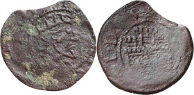 s/d. Felipe IV. Eivissa. 1 dobler. (AC. 23) (Cru.C.G. 3709). 1,03 g. BC+.