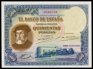 1935. 500 pesetas. (Ed. C16) (Ed. 365). 7 de enero, Hernán Cortés. Escaso. EBC+.