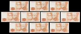 1980. 200 pesetas. (Ed. E6) (Ed. 480). 16 de septiembre, Clarín. 10 billetes correlativos, sin serie. S/C-/S/C.