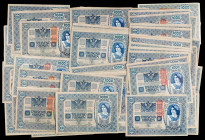 Austria. 1902. Oesterreichisch=Ungarische Bank. 1000 coronas. Viena, 2 de enero. Lote de 85 billetes. BC+/MBC-.
