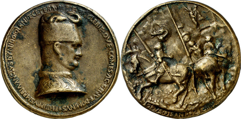 Italia. s/d (hacia 1441). A Filippo María de Visconti, duque de Milán. Medalla. ...
