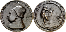 Italia. s/d (hacia 1446). A Benedetto de Pasti, canónigo de Verona y hermano del medallista. Medalla. (Armand I p. 23, nº 27) (Heiss p. 31, nº 6) (Hil...