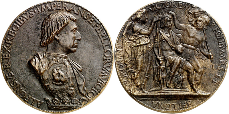Italia. s/d (hacia 1458). A Alfonso V de Aragón y I de Nápoles en su entronizaci...