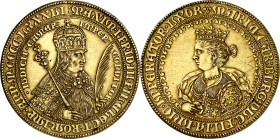 Austria. 1486. Maximiliano I. Praga. Coronación de Maximiliano I, emperador del Sacro Imperio Romano Germánico. Tipo "Judenmedaillen". (Bernhart 9 var...