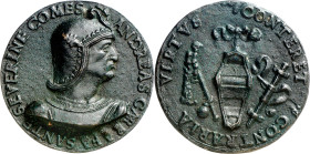 Italia. Reino de Nápoles. s/d (hacia 1525). A Andrea Caraffa, conde de Santa Severina. Medalla. (Álvarez Ossorio p. 114, nº 336) (Armand II p. 108, n ...