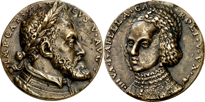 s/d (hacia 1526). Carlos I. En honor de Isabel de Portugal y Aragón. Medalla pós...