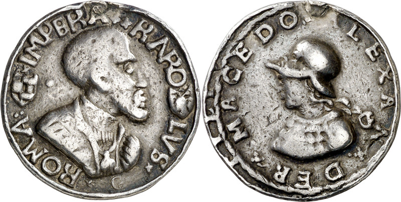 s/d (hacia 1530). Carlos I. A Alejandro Magno. Medalla. (Bernhart 119). Grabador...