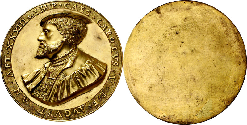 Alemania. 1533. Carlos I. Nuremberg. Retrato de Carlos I. Medallón. (Bernhart 41...